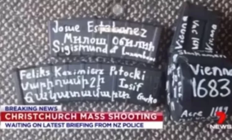 Video: Armenian Inscription on the Gun of the Terrorist Who Killed 40 People in New Zealand