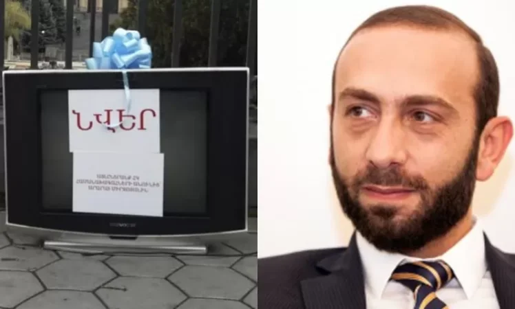 Photos: A Television Gifted to Ararat Mirzoyan