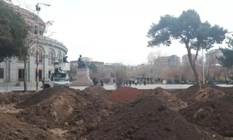 Photograph: Soil Added in the Area of Demolished Cafes