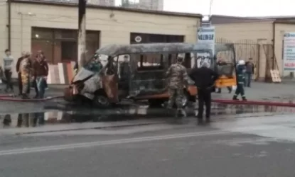 ԼՈՒՍԱՆԿԱՐՆԵՐ. 66 համարի «Գազելը» բախվել է սյանը, բռնկվել է հրդեհ