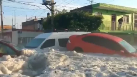 ՏԵՍԱՆՅՈՒԹ. Կարկուտի մեկ մետրանոց շերտ Մեքսիկայում