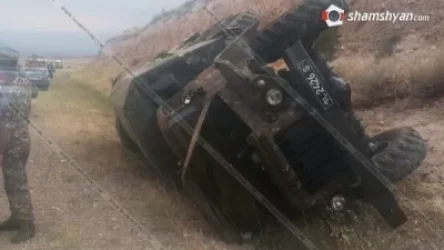 Արարատի մարզում կողաշրջվել է ՊՆ համարանիշներով УРАЛ մակնիշի մեքենան