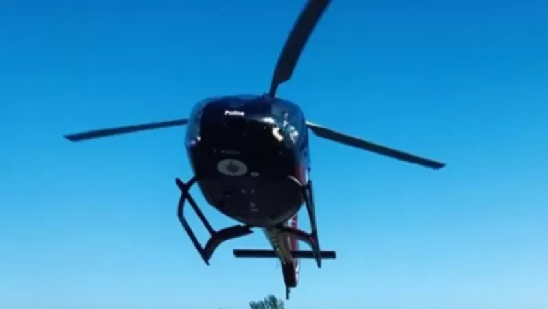 Video: Unprecedented Reinforced Service by Traffic Police Involves Helicopter