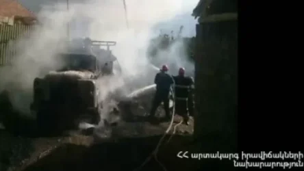 ՏԵՍԱՆՅՈՒԹ. Բեռնատարն ու  անասնակերն ամբողջությամբ այրվել են