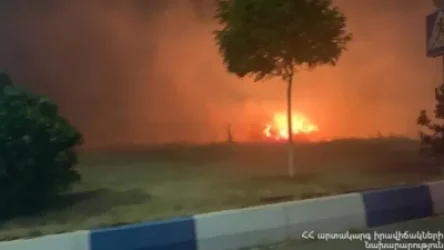 Իսակովի և Մոնթե Մելքոնյանի պողոտաների խաչմերուկի մոտ բռնկված հրդեհը մարվել է