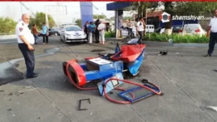 Խմածության ամենաբարձր աստիճանում գտնվելով բախվել է բենզալցակայանին