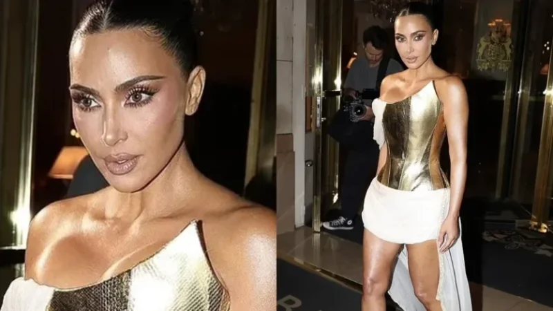 ԼՈՒՍԱՆԿԱՐՆԵՐ. Քիմ Քարդաշյանը ոսկե կորսետով է ներկայացել իր ծննդյան խնջույքին