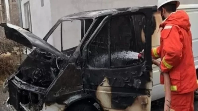 Photos: Ford Transit Vehicle Burns with Driver Inside, Condition Critical