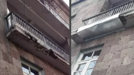 Քաղաքացու ահազանգով քաղաքապետարանը պատշգամբի վտանգը չեզոքացրել է