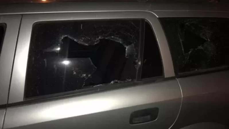 Photos: Vahagn Chahalyan's Car Windows Smashed in Yerevan