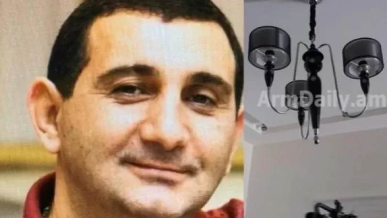 «Օրենքով գողերին» բնորոշ «восьмиконечник»՝ «Վստրեչի Ապերի» ննջասենյակի ջահի վրա