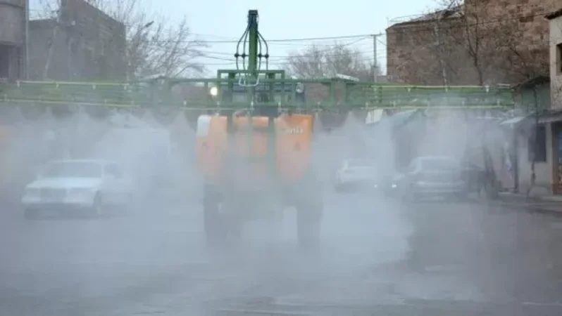 PHOTO: Streets of Ejmiadzin Are Being Disinfected