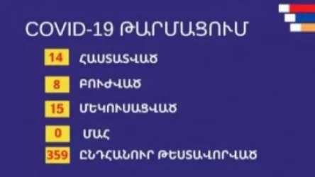 Արցախում վարակման 14 դեպք կա, 8-ը բուժել են