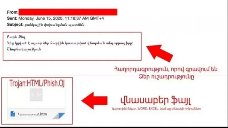 Էլեկտրոնային հասցեների միջոցով վտանգավոր վիրուս է տարածվում