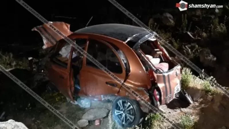 Car Rolls into Ravine in Talin: Driver and Two Children Hospitalized