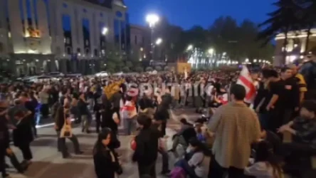 ՏԵՍԱՆՅՈՒԹ. Թբիլիսիում «օտարերկրյա գործակալների»  օրենքի դեմ ակցիան բողոքի 4-րդ օրը շատ փոքրաթիվ է ստացվել