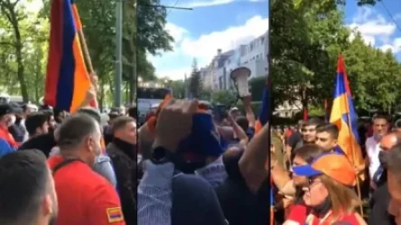 ՏԵՍԱՆՅՈՒԹ. «Ադրբեջան տեռորիստ». hայերը բողոքի ակցիա են իրականացրել Բելգիայում Ադրբեջանի դեսպանատան դիմաց