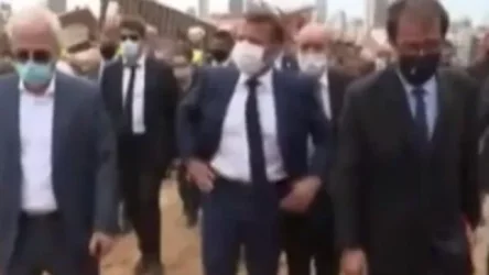 ՏԵՍԱՆՅՈՒԹ. Էմանուել Մակրոնը Լիբանանի նախագահի հետ շրջել է Բեյրութի ավերված նավահանգստում