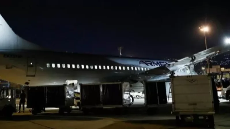 Հայաստանի մարդասիրական օգնությունը բեռնաթափվում է Բեյրութի օդանավակայանում