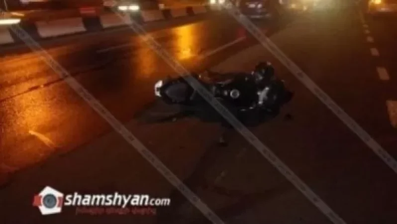 Accident in Yerevan: Motorcyclist Hospitalized