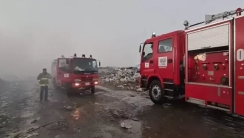 Մասիս քաղաքի աղբավայրում բռնկված հրդեհի մարման աշխատանքները ժամանակավորապես դադարեցվել են