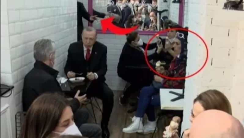 Video: Erdoğan's Bodyguard Prevents Woman from Crossing Her Legs in Café
