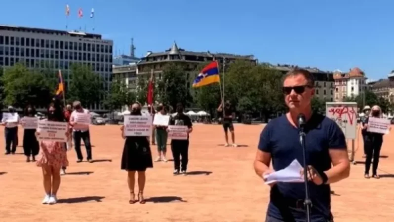 Պուտին-Բայդեն հանդիպմանը զուգընթաց ցուցարարները պահանջել են դատապարտել Հայաստանի և Արցախի դեմ Ադրբեջանի ագրեսիան