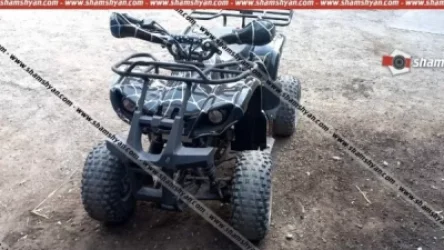 10-ամյա բնակիչը իր վարած կվադրոցիկլով բախվել է ցանկապատին