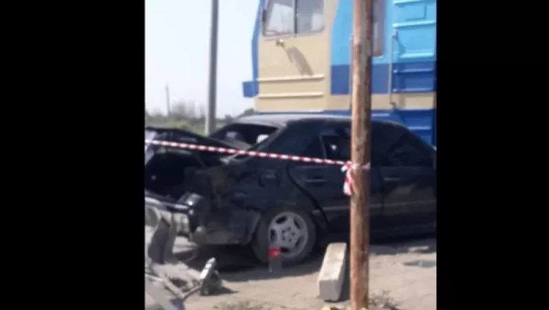 Photographs: Yerevan-Gyumri Train Hits Vehicle on Tracks, Injuries Reported