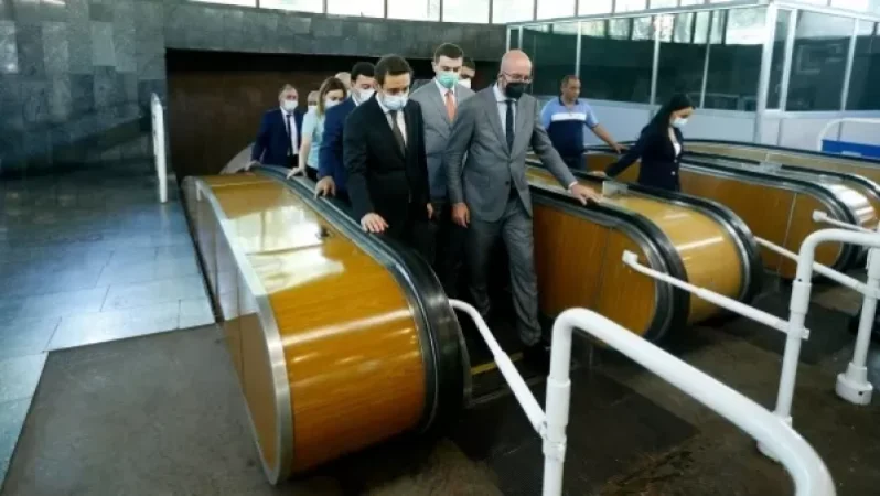 Հայկ Մարությանը Շառլ Միշելի հետ շրջայց է կատարել Երևանի մետրոպոլիտենում