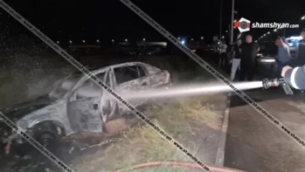 Խոշոր ավտովթար-հրդեհ Երևանում. Opel-ը վերածվել է մոխրակույտի. վարորդին ավտոմեքենայից դուրս են բերել քաղաքացիները. Shamshyan. com