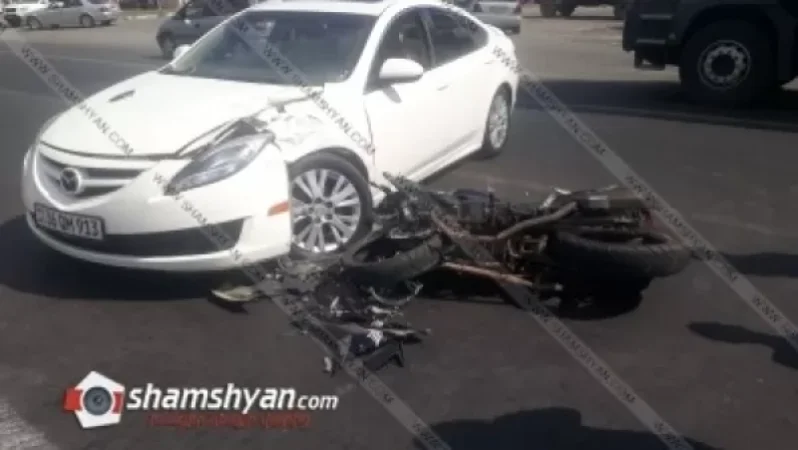 Արմավիրի մարզում 21-ամյա մոտոցիկլավարը Hayasa մոտոցիկլով բախվել է Mazda-ին