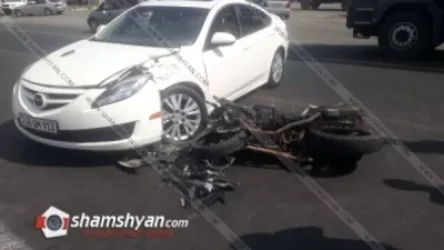 Արմավիրի մարզում 21-ամյա մոտոցիկլավարը Hayasa մոտոցիկլով բախվել է Mazda-ին