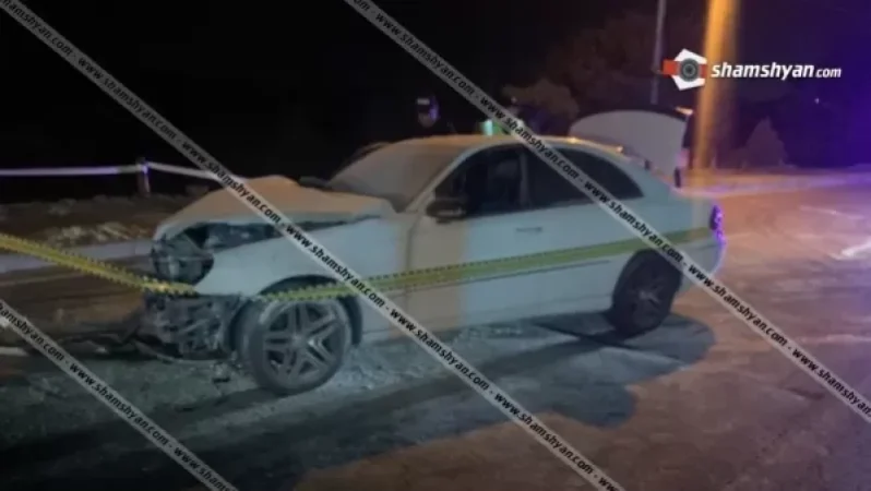 Vehicles Collide: Mercedes and Opel Crash in Yerevan