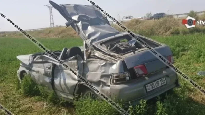 Խոշոր ավտովթար Արարատի մարզում. 36–ամյա վարորդին ավտոմեքենայից դուրս են բերել փրկարարները