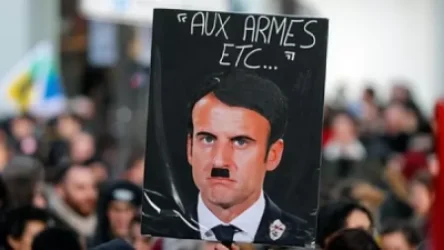 «Մակրոնը Հիտլերի կերպարում». այս պատկերը թանկ է արժեցել ֆրանսիացու համար