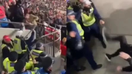 ՏԵՍԱՆՅՈՒԹ. Ոստիկանները փախչում էին տրիբունայից. ծեծկռտուք ոստիկանների և ֆուտբոլային թիմի երկրպագուների միջև