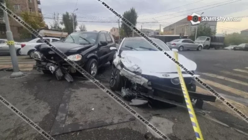 Երևանում ճակատ-ճակատի բախվել են Mercedes-ն ու Kia-ն. կան վիրավորներ