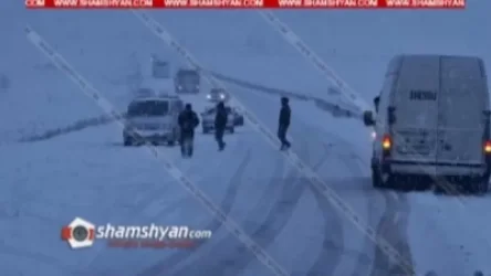Արտակարգ իրավիճակ. Ապարան-Սպիտակ ավտոճանապարհը ձյան պատճառով դժվարանանցանելի է