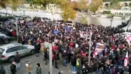 ՏԵՍԱՆՅՈՒԹ․ Բողոքի ակցիա Թբիլիսիում՝ ի պաշտպանություն Սաակաշվիլիի