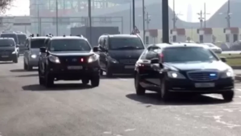 VIDEO: How the Russian Prime Minister's Motorcade Travels from Zvartnots to Yerevan