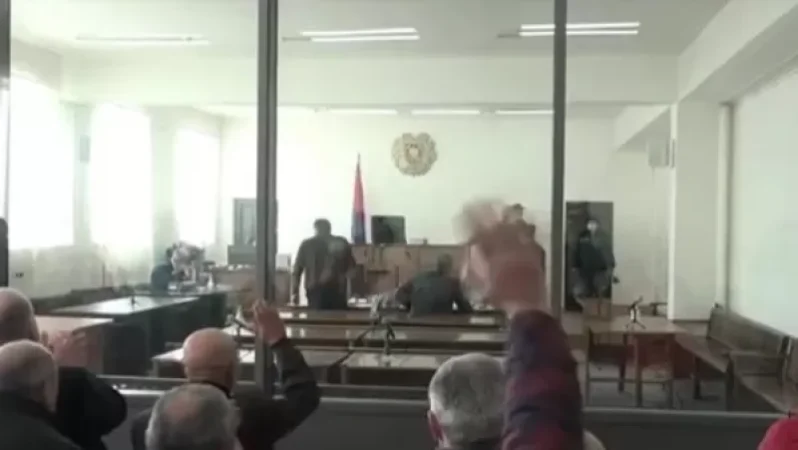 VIDEO: Court Welcomes Charchyan with Applause