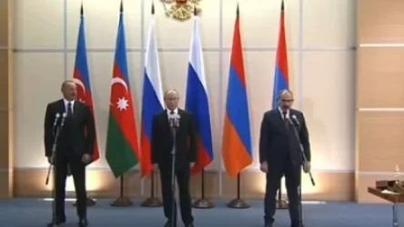 ՏԵՍԱՆՅՈՒԹ. Պուտինը Փաշինյանին ու Ալիևին ձիթենու ճյուղեր է նվիրել