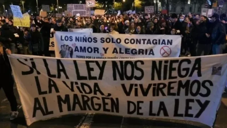 Protests Against Covid Passports in Spain
