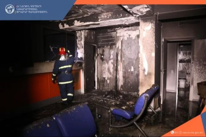 Հրդեհ Պարույր Սևակի փողոցում գտնվող բանկերից մեկում․ կա տուժած