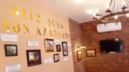 ՏԵՍԱՆՅՈՒԹ․ Ադրբեջանցիները օկուպացված Շուշիում եկեղեցու վարչական շենքը վերածել են սրճարանի