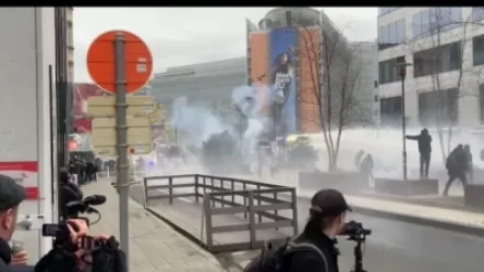 ՏԵՍԱՆՅՈՒԹ. Բրյուսելում բախումներ են, ոստիկաններն արցունքաբեր գազ և ջրցան մեքենաներ են կիրառում