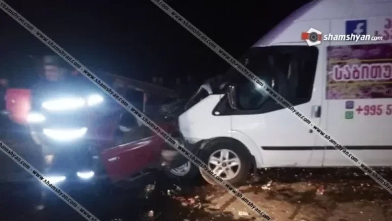Ողբերգական ավտովթար Տավուշի մարզում. ճակատ-ճակատի բախվել են ВАЗ 2101–ն ու վրացական համարանիշներով Ford Transit-ը. կա 1 զոհ, 1 վիրավոր. Shamshyan. com