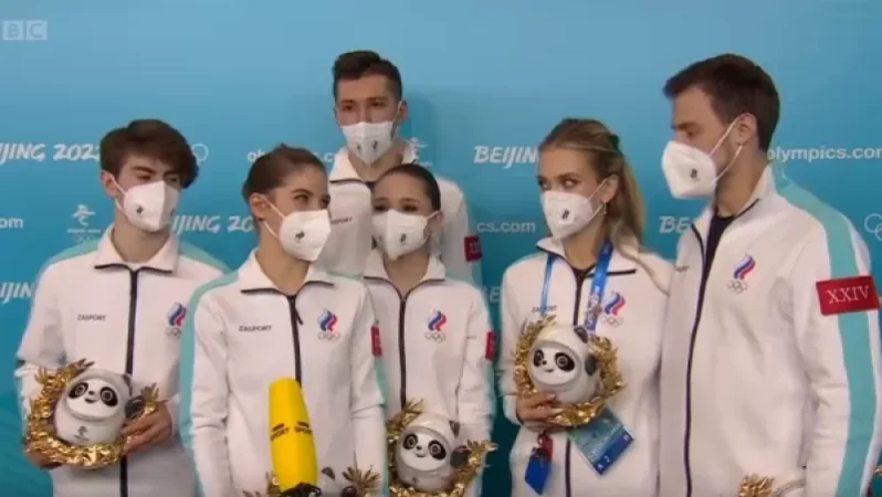 VIDEO: Russian Figure Skater Loses Composure and Swears Live on Air