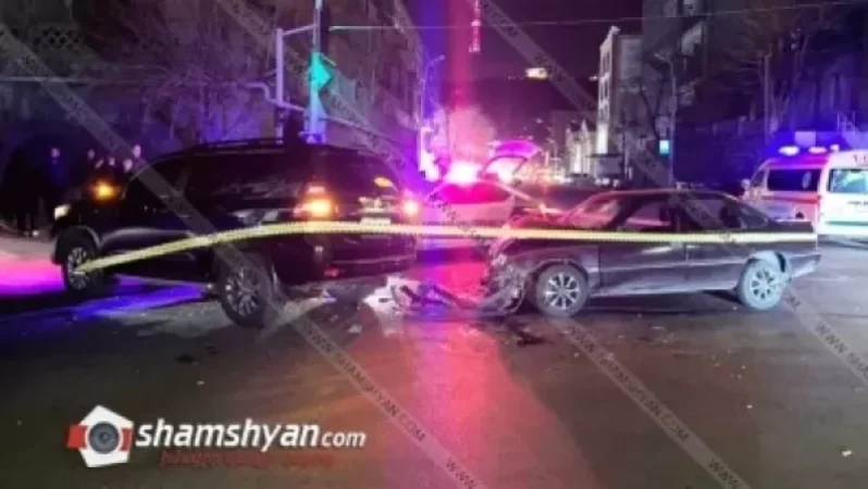 Խոշոր ավտովթար Երևանում․ վարորդներից մեկը վարորդական իրավունքի վկայական չի ունեցել